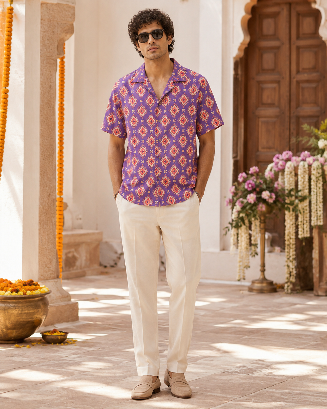 Amethyst Medallion Resort Shirt