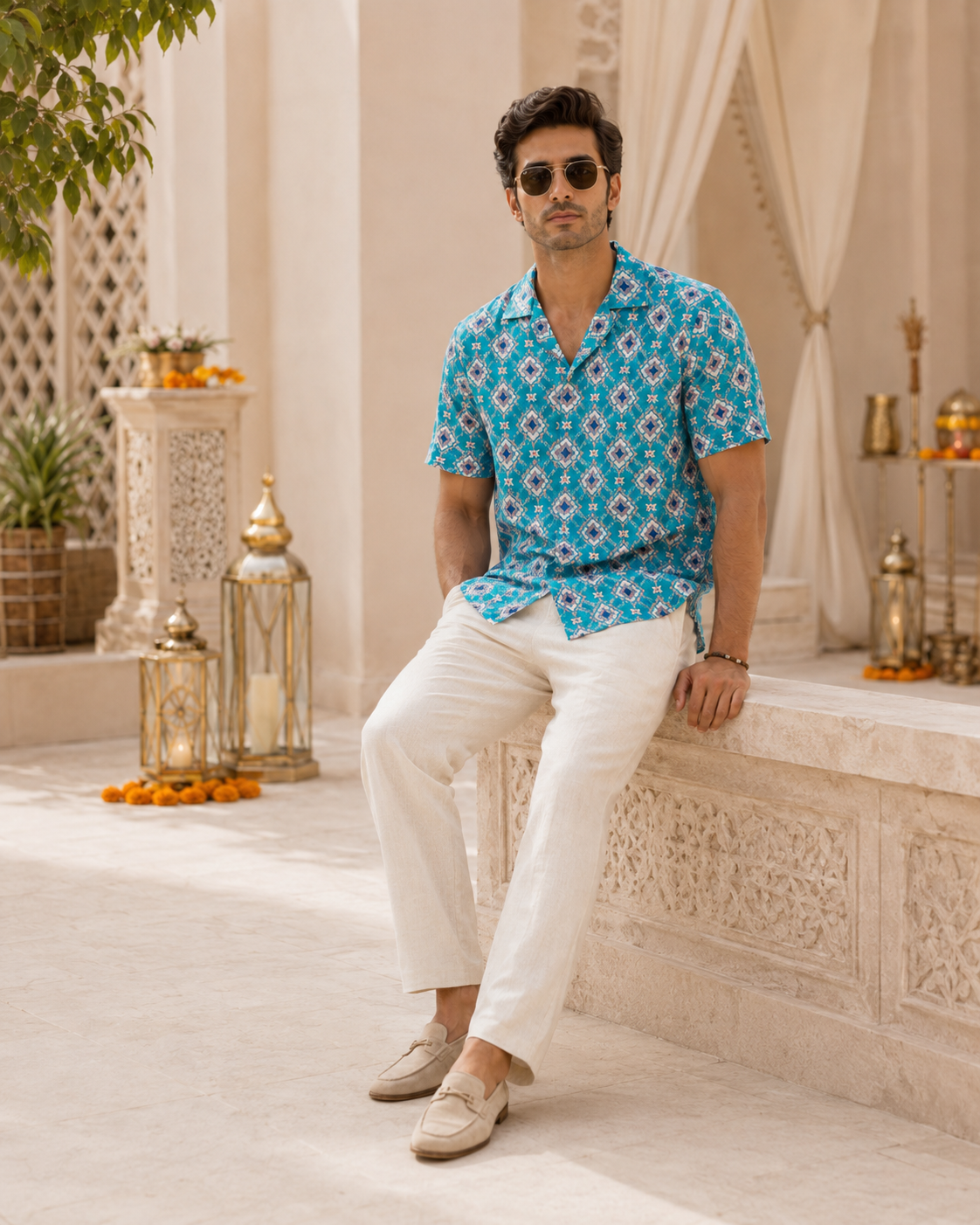 Aegean Mosaic Resort Shirt