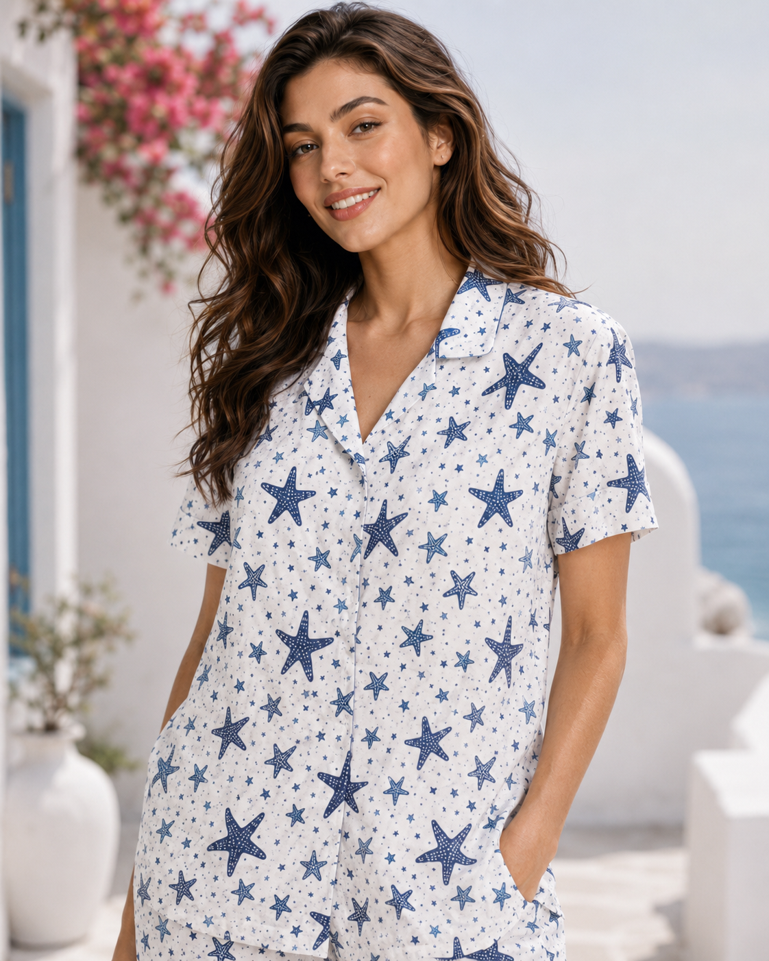 Starfish Cotton Pajama Set