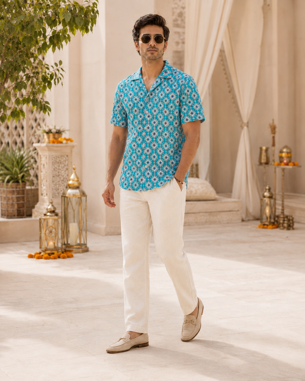 Aegean Mosaic Resort Shirt