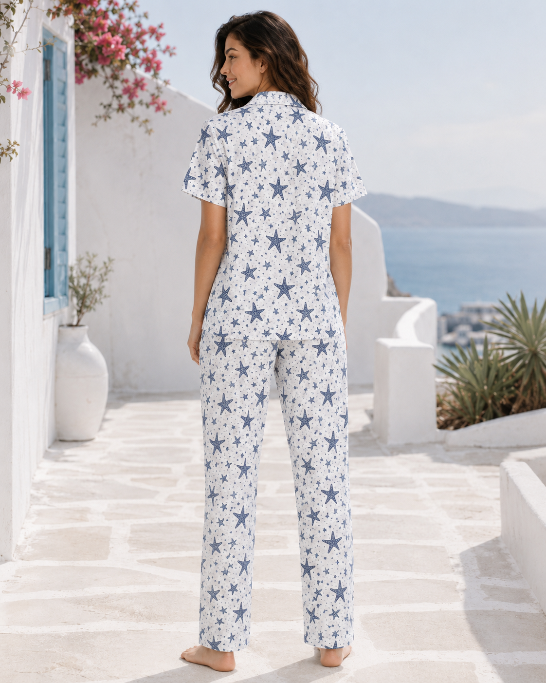 Starfish Cotton Pajama Set