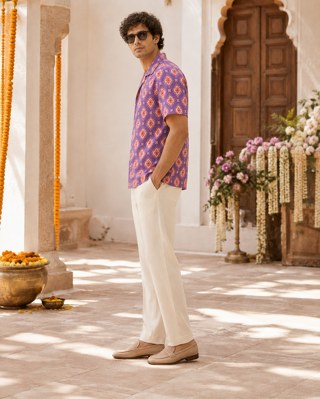 Amethyst Medallion Resort Shirt