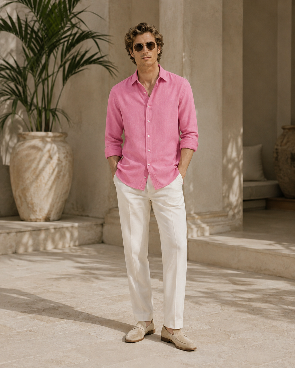 Men’s Cotton Blend Resort Shirt – 70% Cotton / 30% Polyester