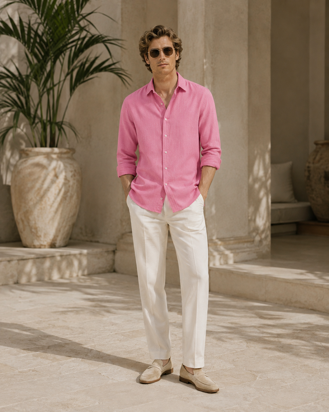 Men’s Cotton Blend Resort Shirt – 70% Cotton / 30% Polyester