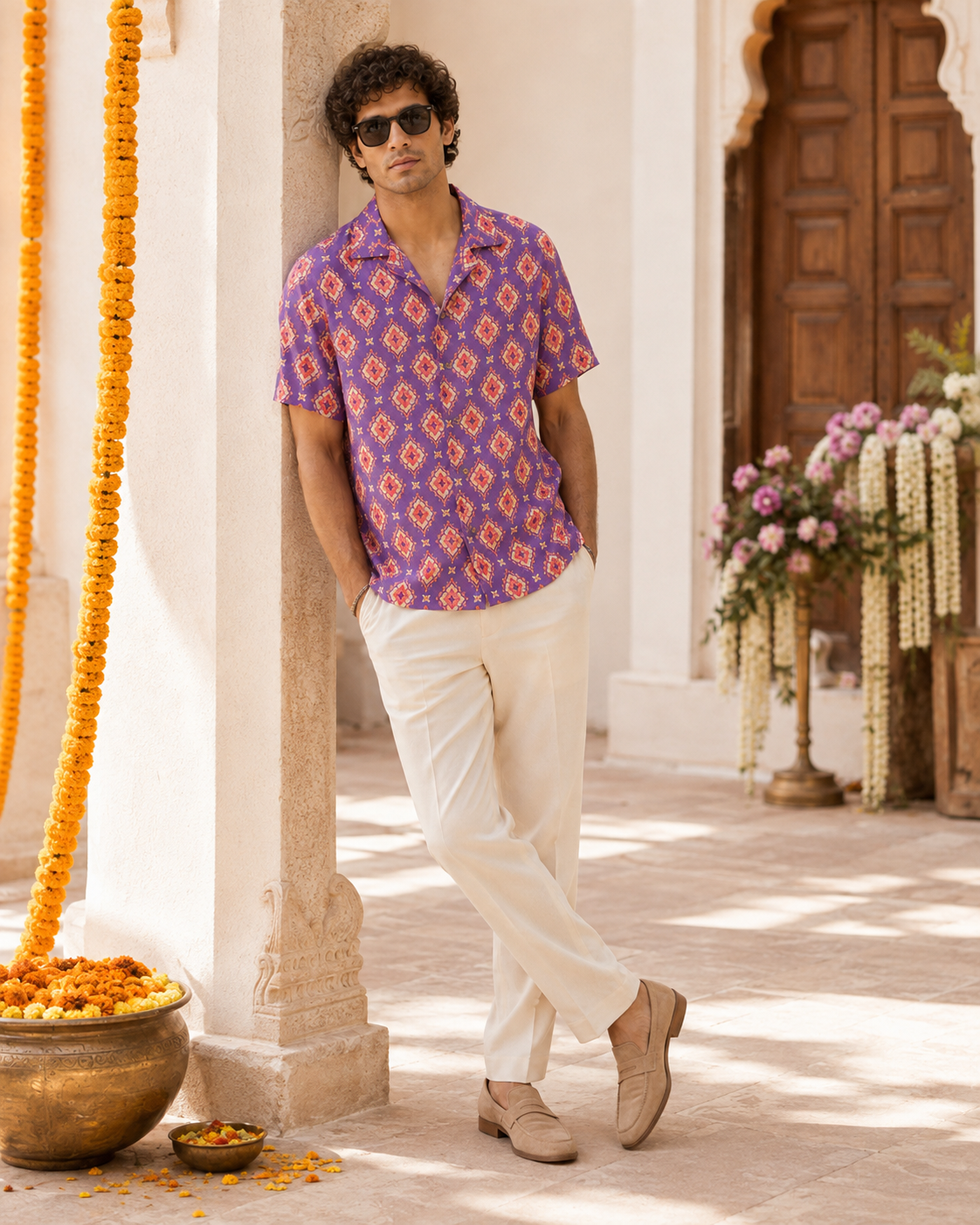 Amethyst Medallion Resort Shirt
