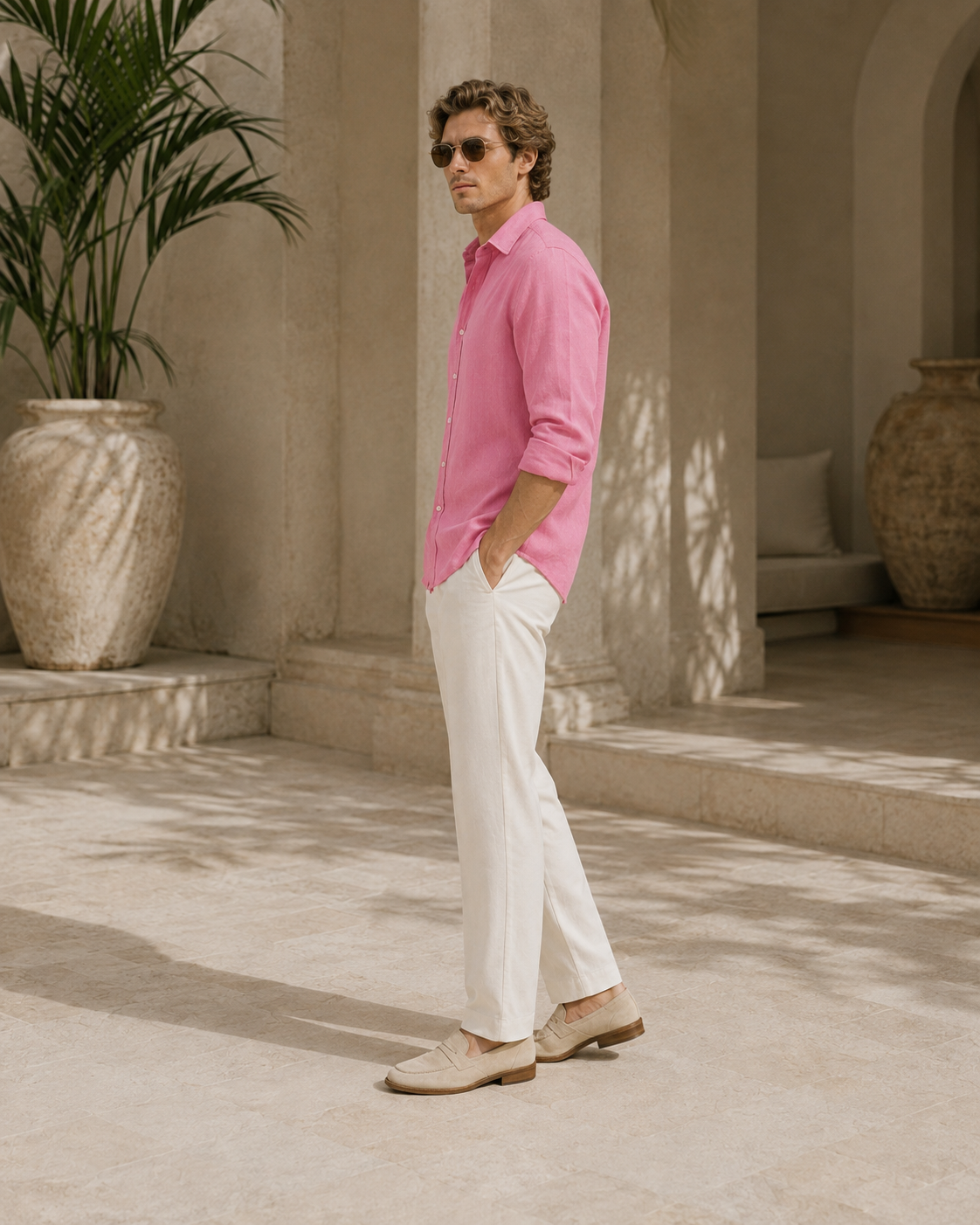Men’s Cotton Blend Resort Shirt – 70% Cotton / 30% Polyester