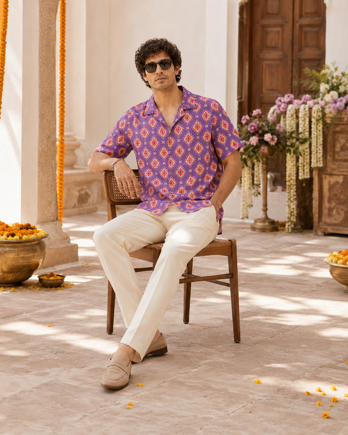 Amethyst Medallion Resort Shirt