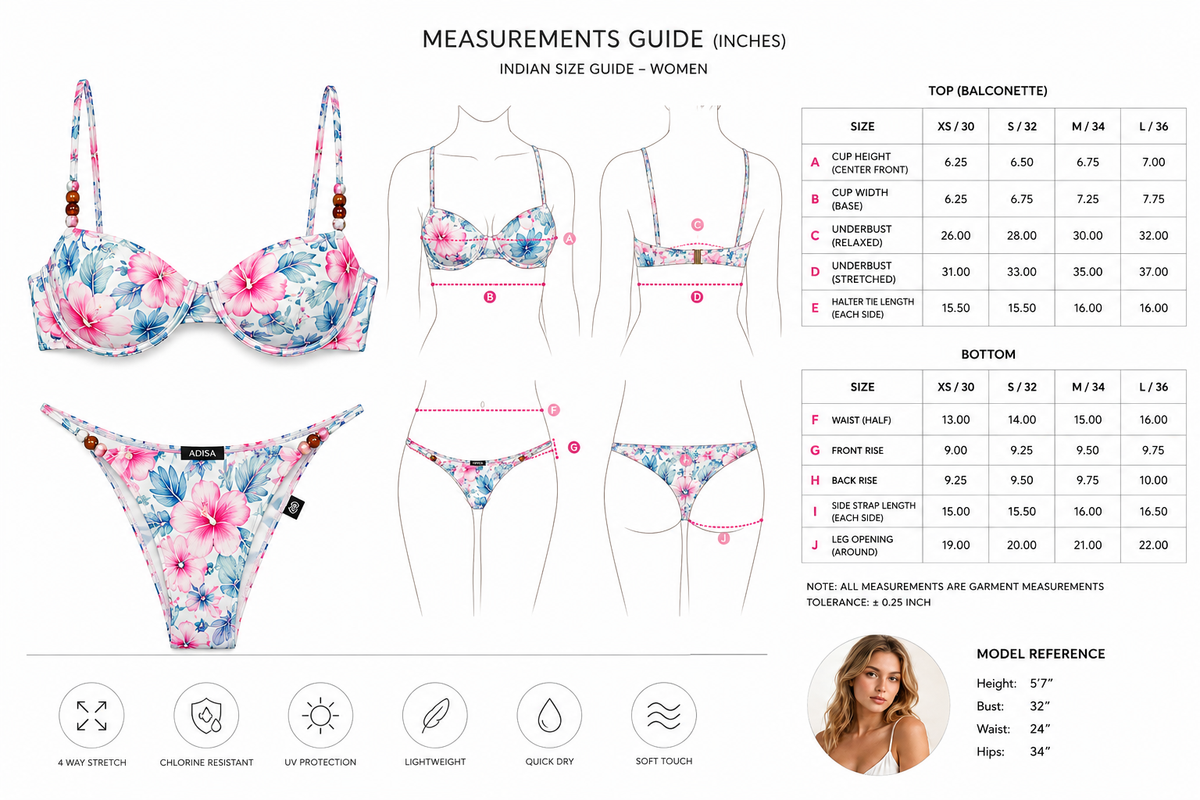 Celestial Bloom Floral Balconette Bikini Set