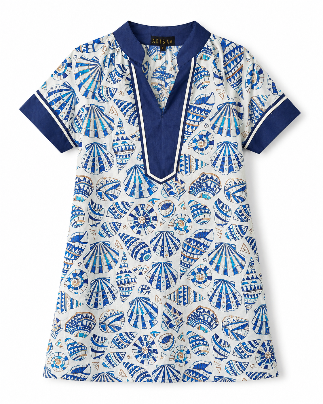 Cyclades Shell Cotton Tunic Dress