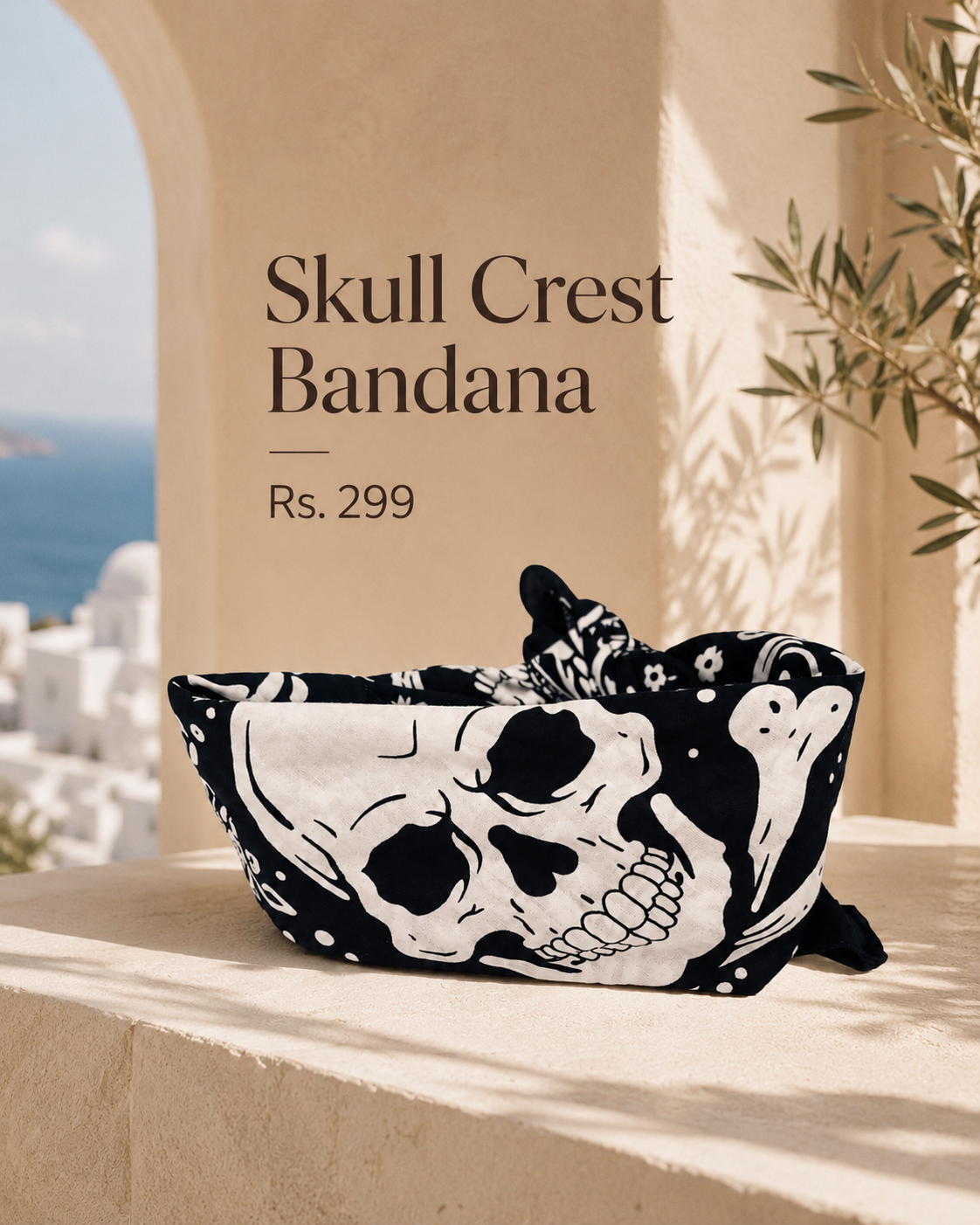 Skull Crest Bandana