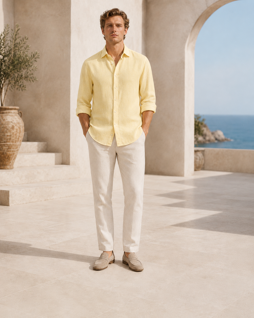 Men’s Cotton Blend Resort Shirt – 70% Cotton / 30% Polyester