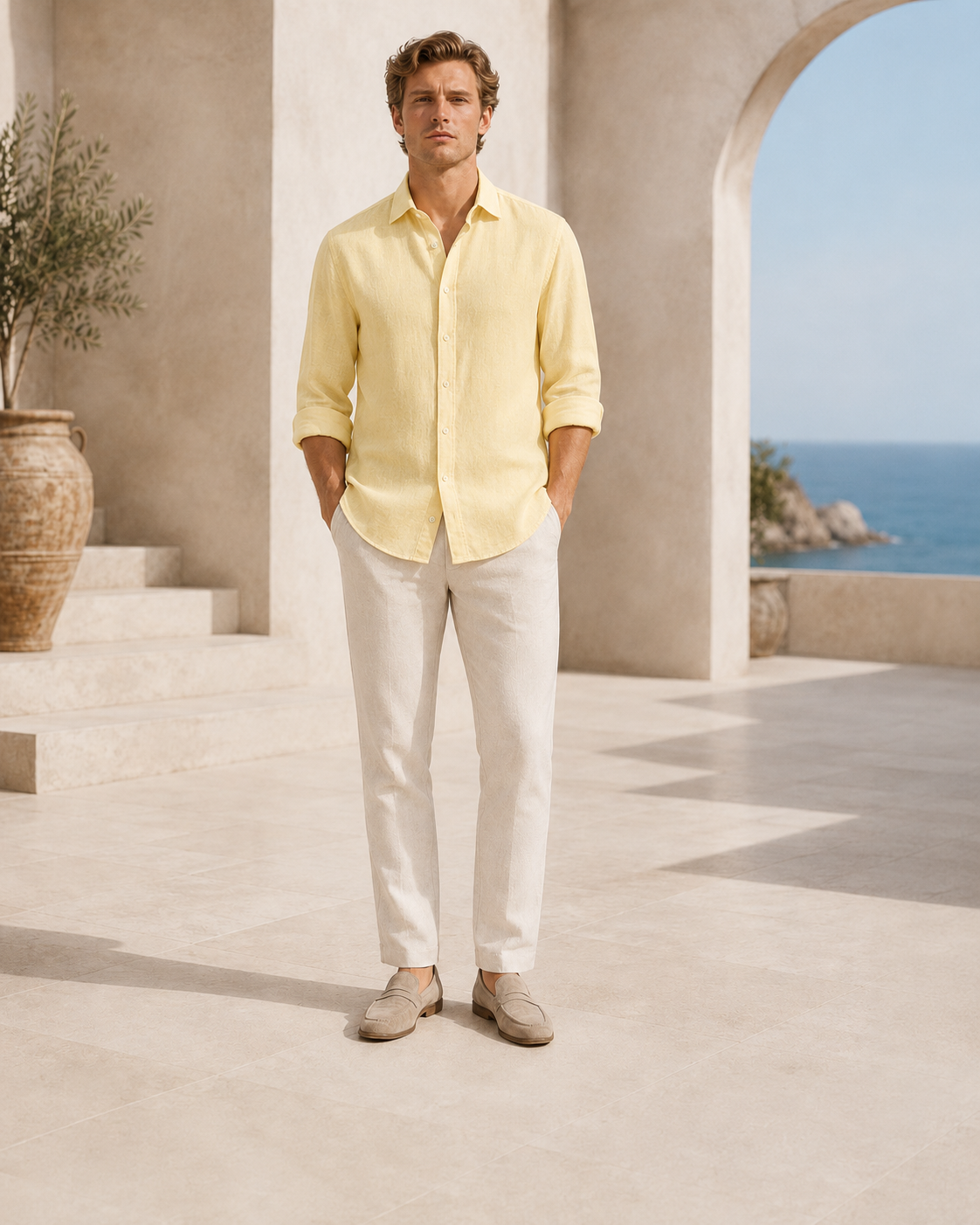 Men’s Cotton Blend Resort Shirt – 70% Cotton / 30% Polyester
