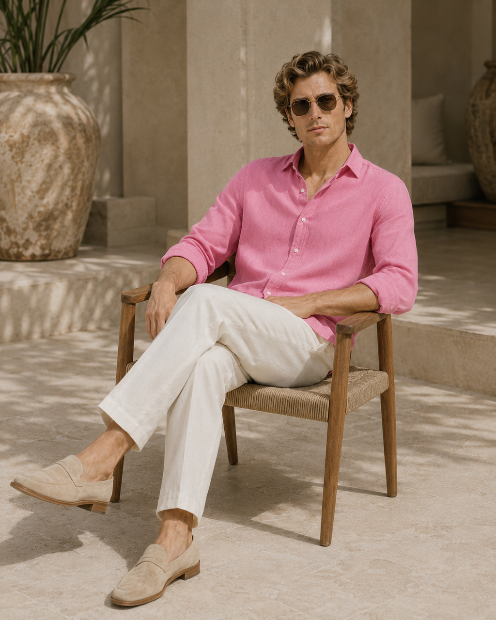 Men’s Cotton Blend Resort Shirt – 70% Cotton / 30% Polyester